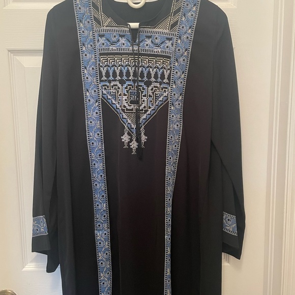 Brand new Women thoub middle eastern black with hand made stitches new - Picture 6 of 7